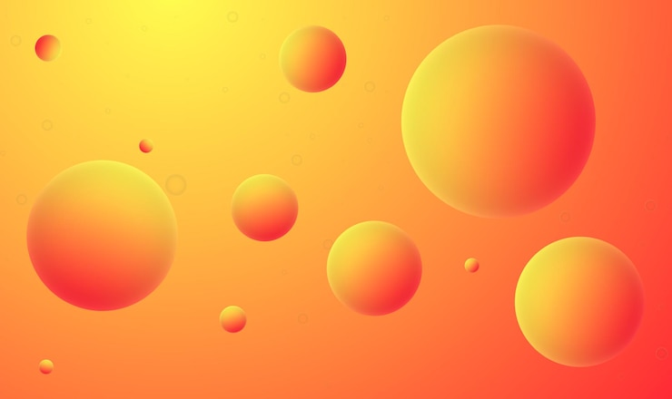 Fundo abstrato de bolha de luz laranja e amarelo