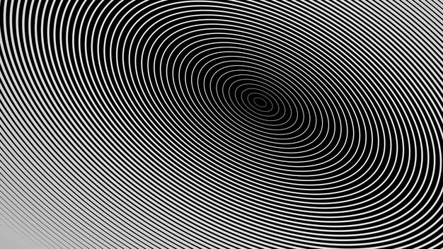 Fundo abstrato de círculo de linha preta e branca para fundo ou estilo de tecido