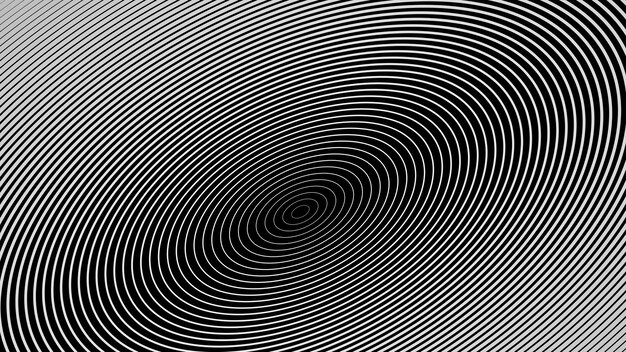 Fundo abstrato de círculo de linha preta e branca para fundo ou estilo de tecido