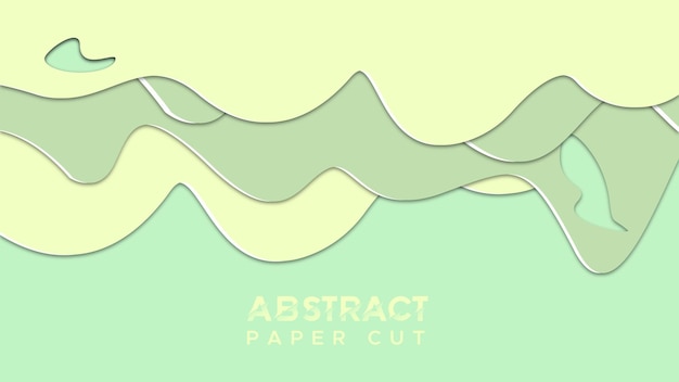 Fundo abstrato de corte de papel com formas líquidas