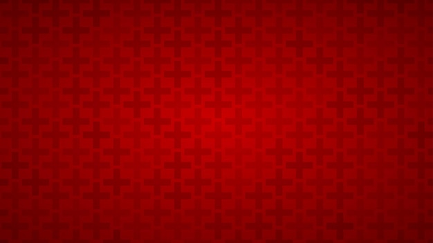 Fundo abstrato de cruzes em tons de vermelho