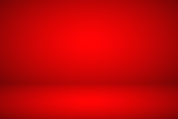 fundo abstrato de estúdio vermelho vazio com efeito de spotlight pano de fundo de vitrine de produto