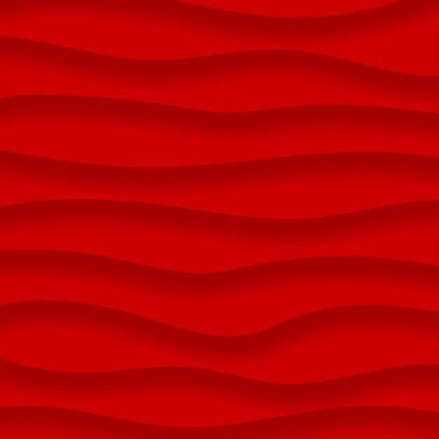 Fundo abstrato de linhas onduladas com sombras em cores vermelhas