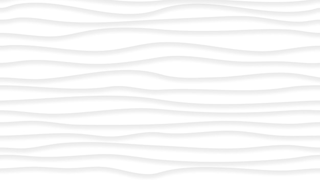 Fundo abstrato de linhas onduladas com sombras nas cores brancas e cinza. Com repetição de padrão horizontal