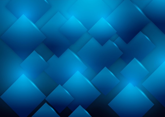 Vetor fundo abstrato de losangos azuis com efeitos de luz