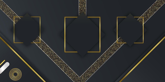 Fundo abstrato de luxo preto e dourado, fundo abstrato de luxo preto e dourado, vetor