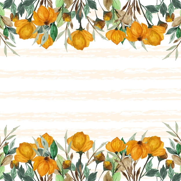 Vetor fundo abstrato de outono com folhas e flores