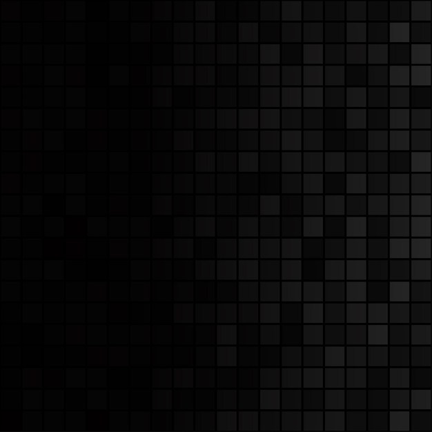 Fundo abstrato de pequenos quadrados nas cores preto e cinza com gradiente horizontal