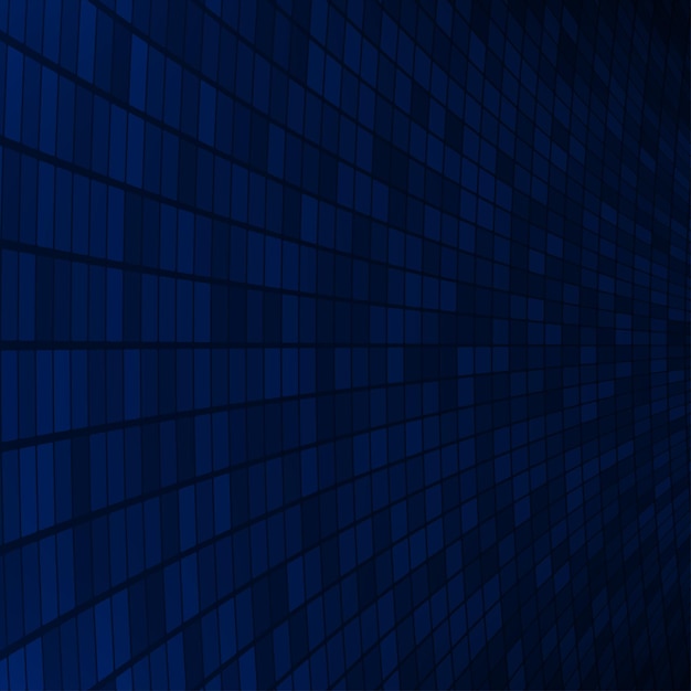 Fundo abstrato de pequenos quadrados ou pixels em cores azuis escuras