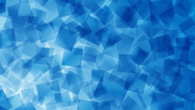 Fundo abstrato de quadrados em cores azuis