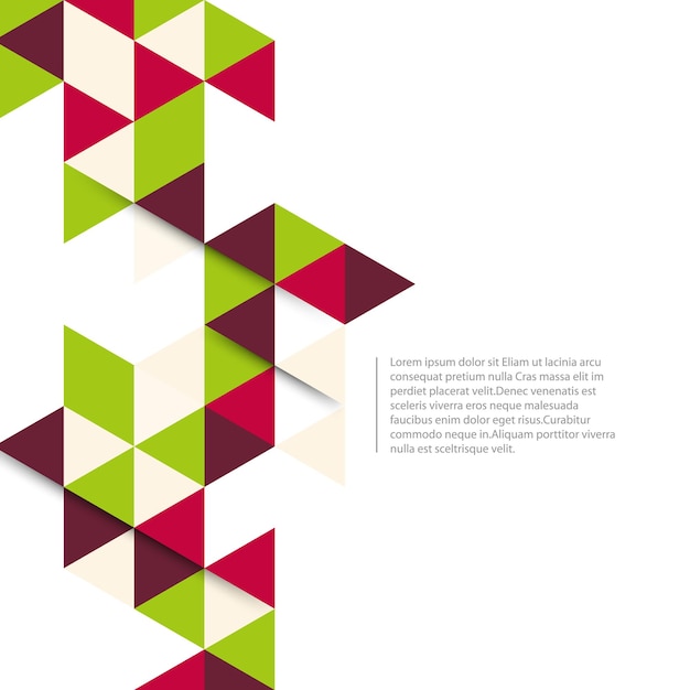Fundo abstrato de triângulos coloridosdesign de modelo para brochuraposterbannerposter