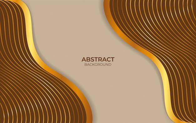 Fundo abstrato design marrom e dourado