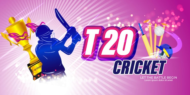 Fundo abstrato do campeonato de críquete da copa do mundo t20 dos homens do icc.