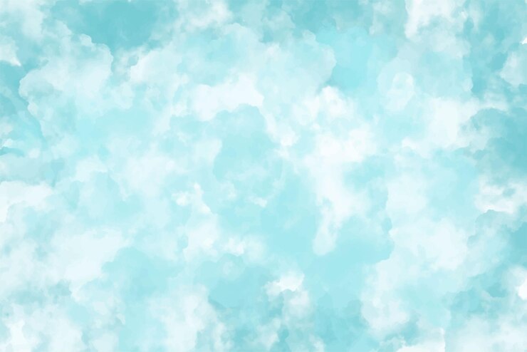 Vetor fundo abstrato do céu e das nuvens da aquarela