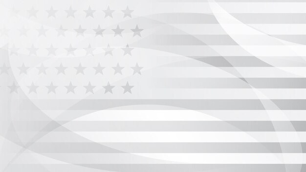 Fundo abstrato do dia da independência com elementos da bandeira americana em cores cinza.