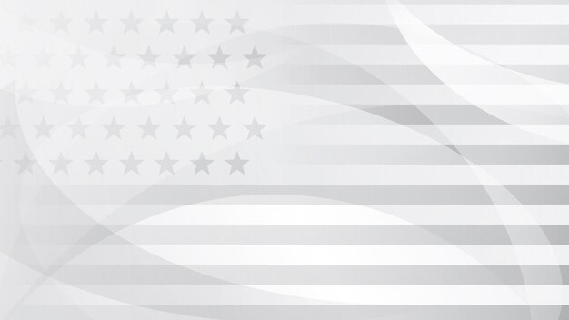 Fundo abstrato do Dia da Independência com elementos da bandeira americana em cores cinza.
