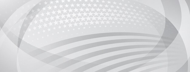 Fundo abstrato do Dia da Independência dos EUA com elementos da bandeira americana em cores cinza.