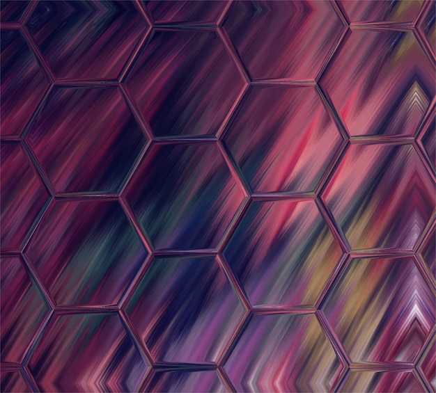 Fundo abstrato do hexágono Fundo geométrico colorido