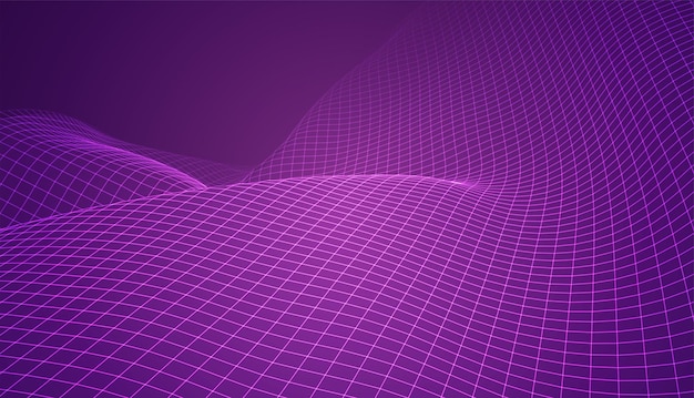 Fundo abstrato do vetor 3d com curvas e ondas