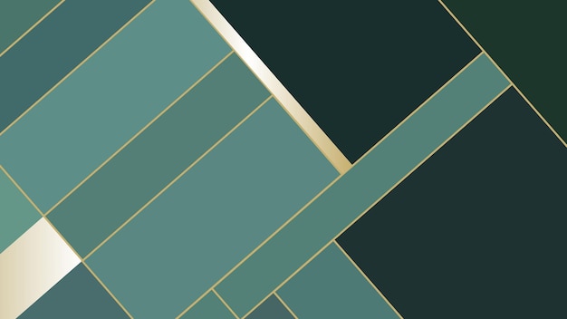 Fundo abstrato e luxuoso de cor verde e dourada