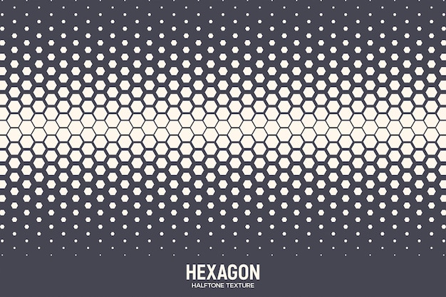 Fundo abstrato geométrico hexagonal de meio-tom com textura