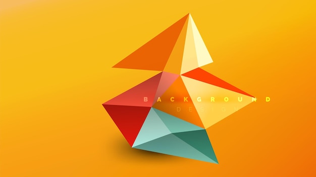 Fundo abstrato geométrico origami estilo forma composição triangular baixo conceito de design colorido ilustração minimalista moderna