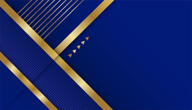 Fundo abstrato gradiente azul e dourado fundo de linhas de caixa de retângulo geométrico abstrato azul moderno para folheto de banner de design de apresentação e cartão de visita