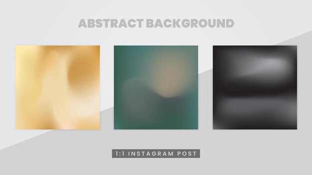 Fundo abstrato gradiente colorido para post do instagram set eps vector