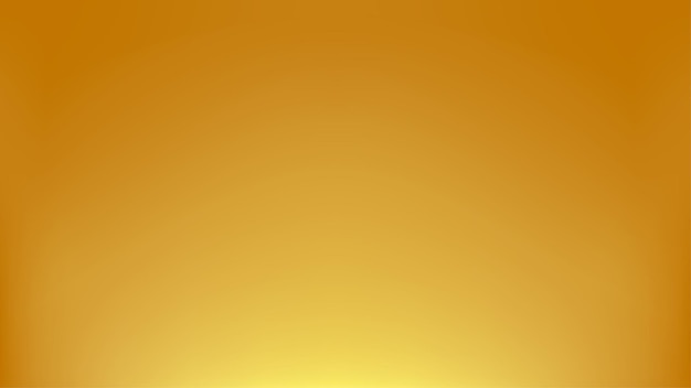Fundo abstrato gradiente dourado fundo vazio de estúdio simples