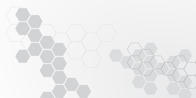 Fundo abstrato hexagonal com luz