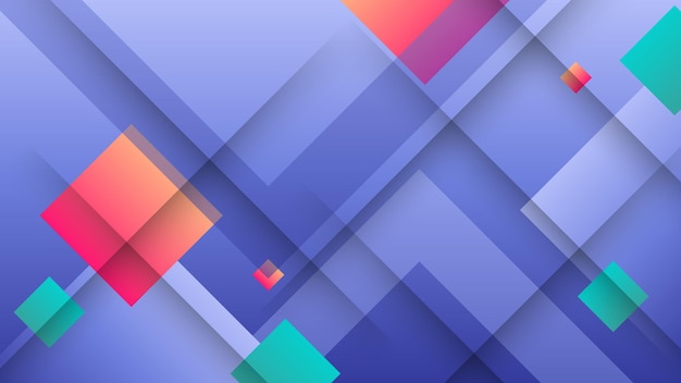 Fundo abstrato moderno azul-verde e vermelho com formas