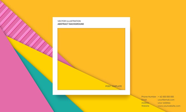 Fundo abstrato moderno com conceito de modelo de postagem de gradientes coloridos