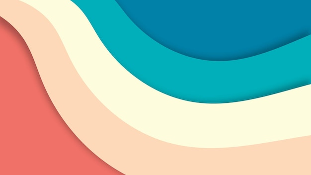 Fundo abstrato moderno com elemento Waves e cor pastel