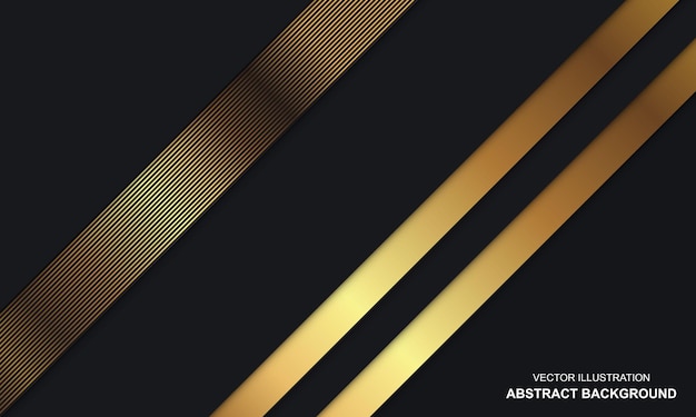 Fundo abstrato moderno dop preto e design de luxo dourado