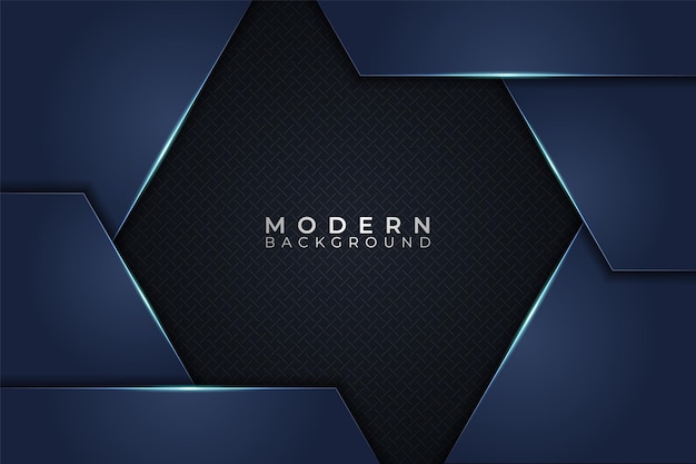 Fundo Abstrato Moderno Premium Elegante Sobreposto Azul Brilhante