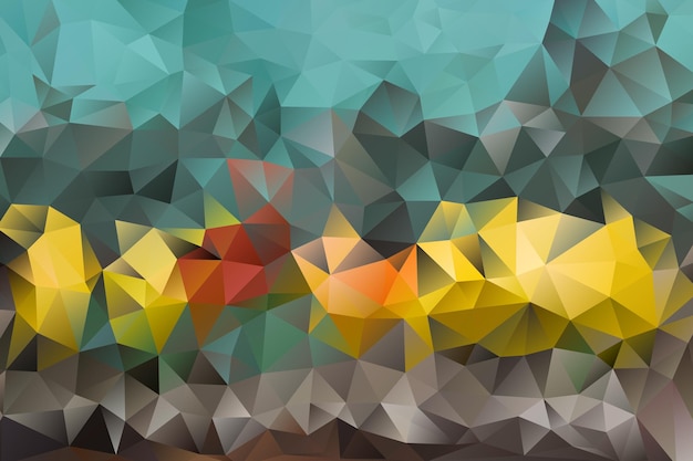 Fundo abstrato multicolorido de vetor de triângulos geométricos de efeito