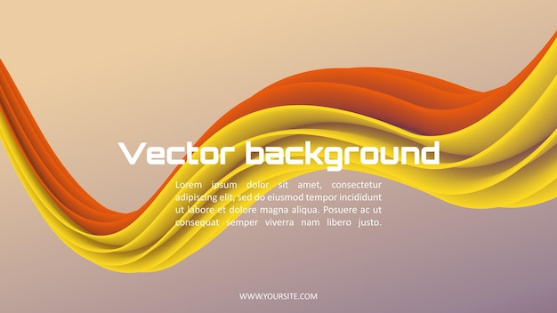 Fundo abstrato, onda de cor, ilustração de movimento.vector