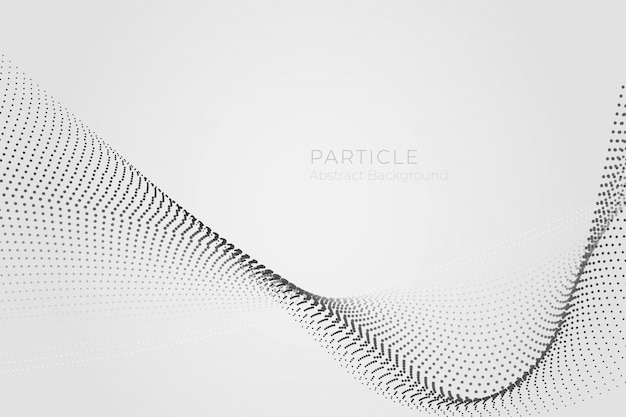 Fundo abstrato onda de partículas