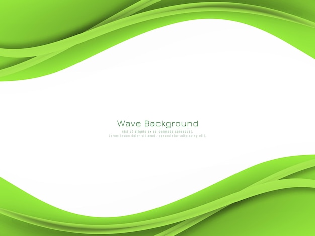 Vetor fundo abstrato onda verde
