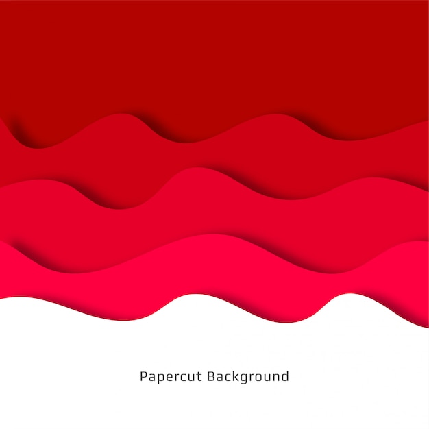 Fundo abstrato papercut vermelho