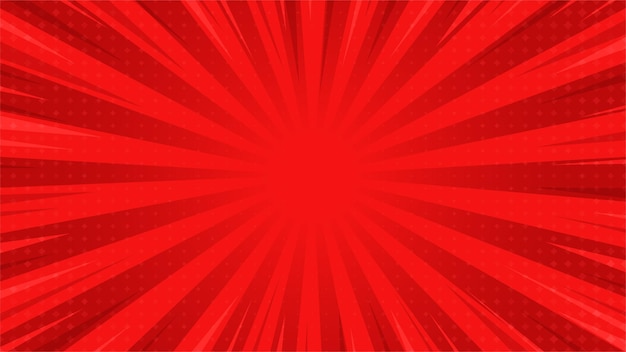 Fundo abstrato Pop Art Quadrinhos Raios de luz dispersos Zoom com quadrado de meio-tom.