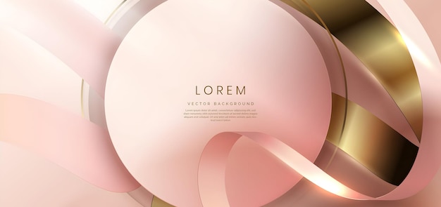 Fundo abstrato rosa e dourado