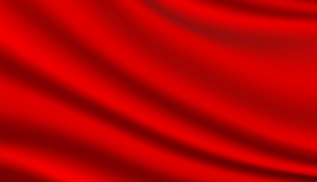 Vetor fundo abstrato tecido vermelho elegante ou ondas líquidas ou dobras de fundo de seda de cetim seda vermelha