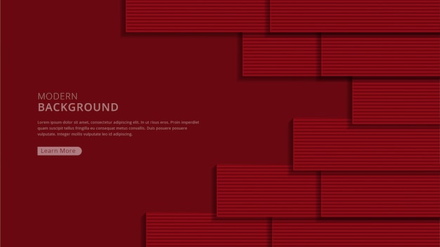Fundo abstrato vermelho moderno forma geométrica