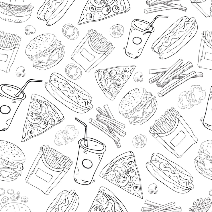 Vetor fundo alimentar cinzento do vetor4