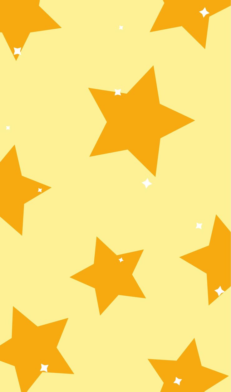 Vetor fundo amarelo com estrelas e fundo amarelo