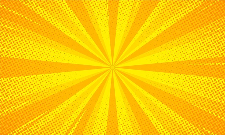 Vetor fundo amarelo de desenho em quadrinhos em branco