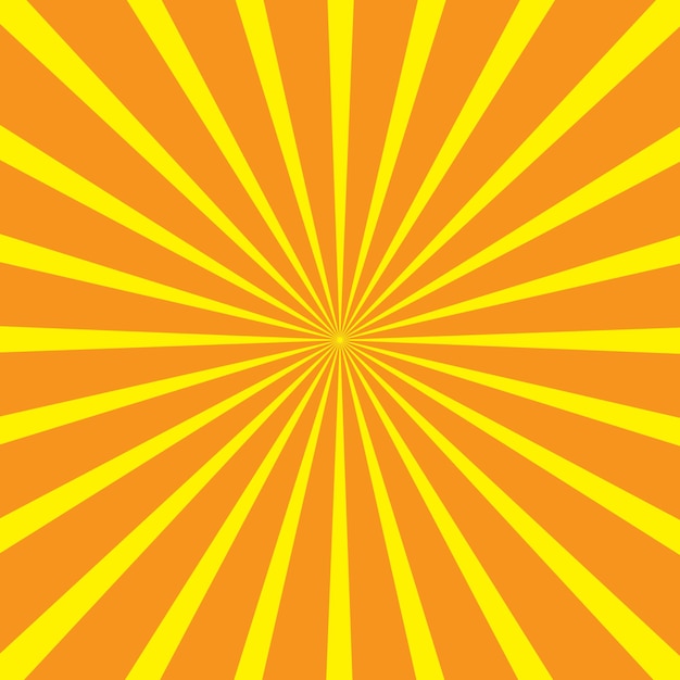 Fundo amarelo e laranja dos raios sunburst