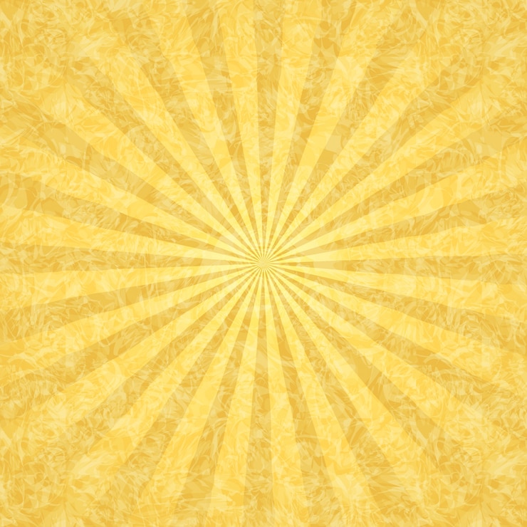 Vetor fundo amarelo grunge com raios