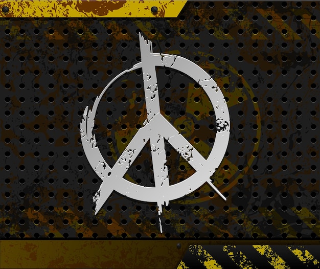 Vetor fundo anti-nuclear com símbolo da paz